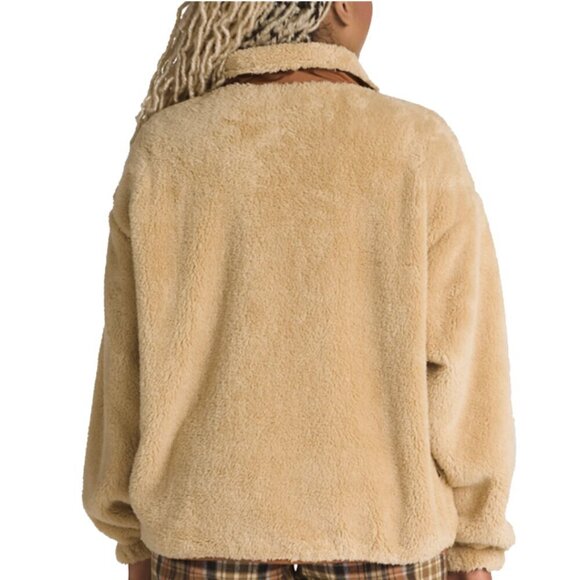 NWT Vans Vista Mock Neck Full Zip Mojave Desert Jacket Women's Medium Tan Teddy - Picture 2 of 15